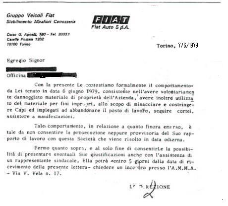 lettera fiat 61