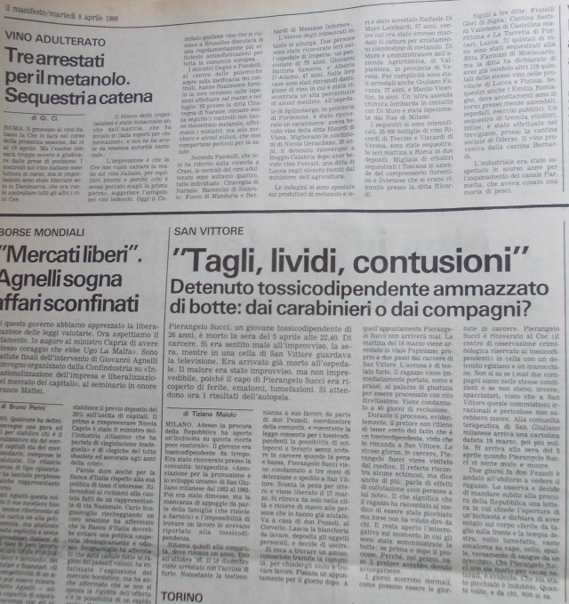 Morte tossico S Vittore